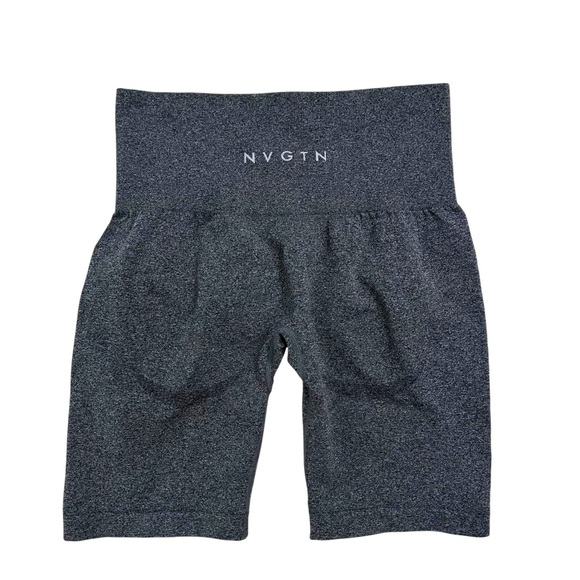 NVGTN Biker Shorts Size Small Black Speckled Seamless High Waisted Compressive - Picture 2 of 5